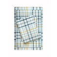 thumbnail image 4 of Mainstays 300 Thread Count Easy Care Sheet Set, Queen, Plaid, 4 of 6