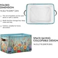 thumbnail image 2 of Coolnut Colorful Flower Foldable Storage Basket for Shelves, Collapsible Sturdy Storage Bin with Handles, Canvas Storage Cube for Organizing Closet 2PC Home Decor, 2 of 7
