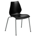 thumbnail image 2 of Flash Furniture HERCULES Series 770 lb. Capacity Black Stack Chair with Lumbar Support and Silver Frame, 2 of 12