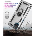 thumbnail image 5 of Grade Drop Impact for Samsung Galaxy A12 Case Galaxy A12 5G Case 360 Metal Rotating Ring Kickstand Holder  Heavy Duty Shockproof Case for Galaxy A12 5G Phone Case (Silver), 5 of 14