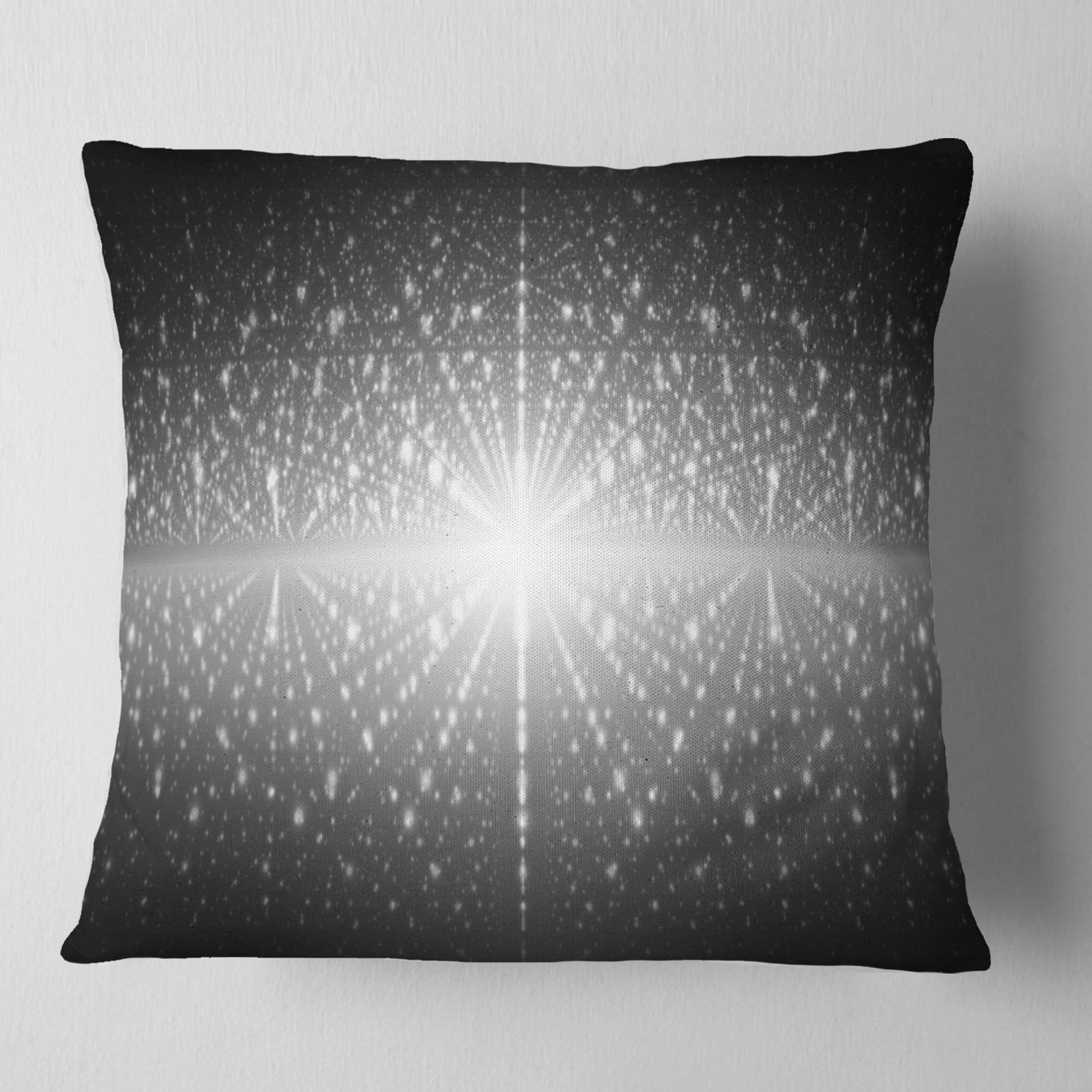 Designart Cosmic Galaxy with Shining Stars - Abstract Throw Pillow - 16x16