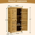 thumbnail image 2 of Outdoor Storage Cabinet with Lockable Door & Waterproof Roof, 2 Removable Shelves for Garden Tools, Durable Wood Shed for Patio & Backyard, Compact Vertical Design, 2 of 9