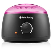 Salon Sundry Portable Electric Hot Wax Warmer Machine for Hair Removal - Black with Pink Lid