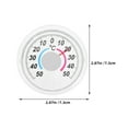 thumbnail image 2 of OULII Wall Thermometer Indoor Plastic Transparent Pointer Style for Outdoor Monitoring 1 Set, 2 of 8