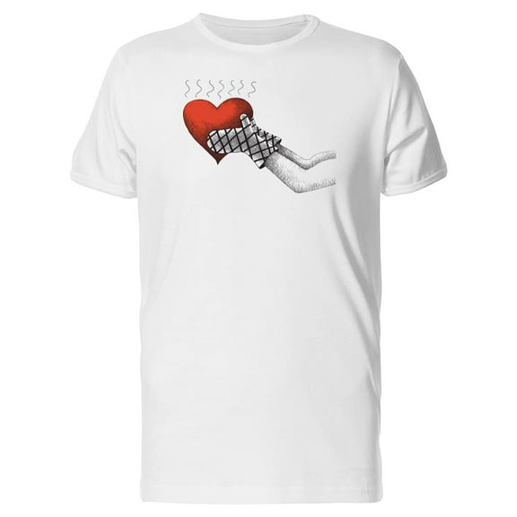 Cool Red Baked Heart Tee Men's -Image by Shutterstock