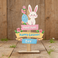 thumbnail image 2 of Desktop Decoration Easter Table Top Decor, Easter Wooden Bunny Ornaments Easter Fireplace Decor, Decorative Signs & Plaques Easter Sign(1pc), 2 of 4