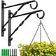 thumbnail image 1 of Soporte para plantas colgantes, paquete de 2 ganchos para macetas de pared con tornillos de hierro incluidos, campanillas de viento para interiores, macetas, linternas, decoración de patio i, 1 of 5
