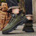 thumbnail image 5 of Mens Ankle Boots Lace‑Up Round Toe Soft‑Sole Comfort Short Boots with Rotating Shoelace Buckle Padded Inner Lining for Commute Hiking Daily Outdoor Casual Wear, 5 of 9