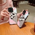 thumbnail image 4 of Compatible for iPhone 15 Phone Case,Cute Leather Leopard and spot Cow Splicing Patter,Soft TPU 【Full Camera Lens Protective】 Shock Women Protection Cover for iPhone 15, 4 of 4