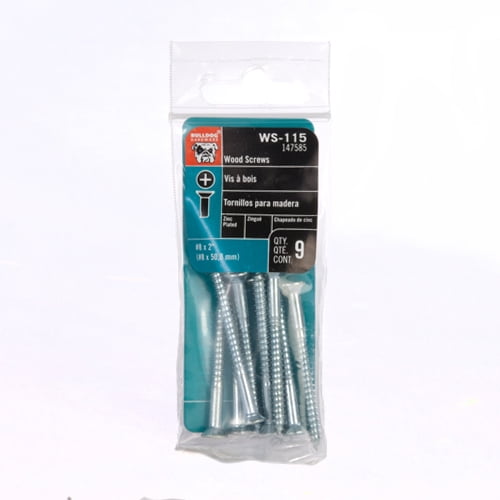 Bulldog Hardware #8 x 2" Wood Screws, 9pk by Newell Rubbermaid