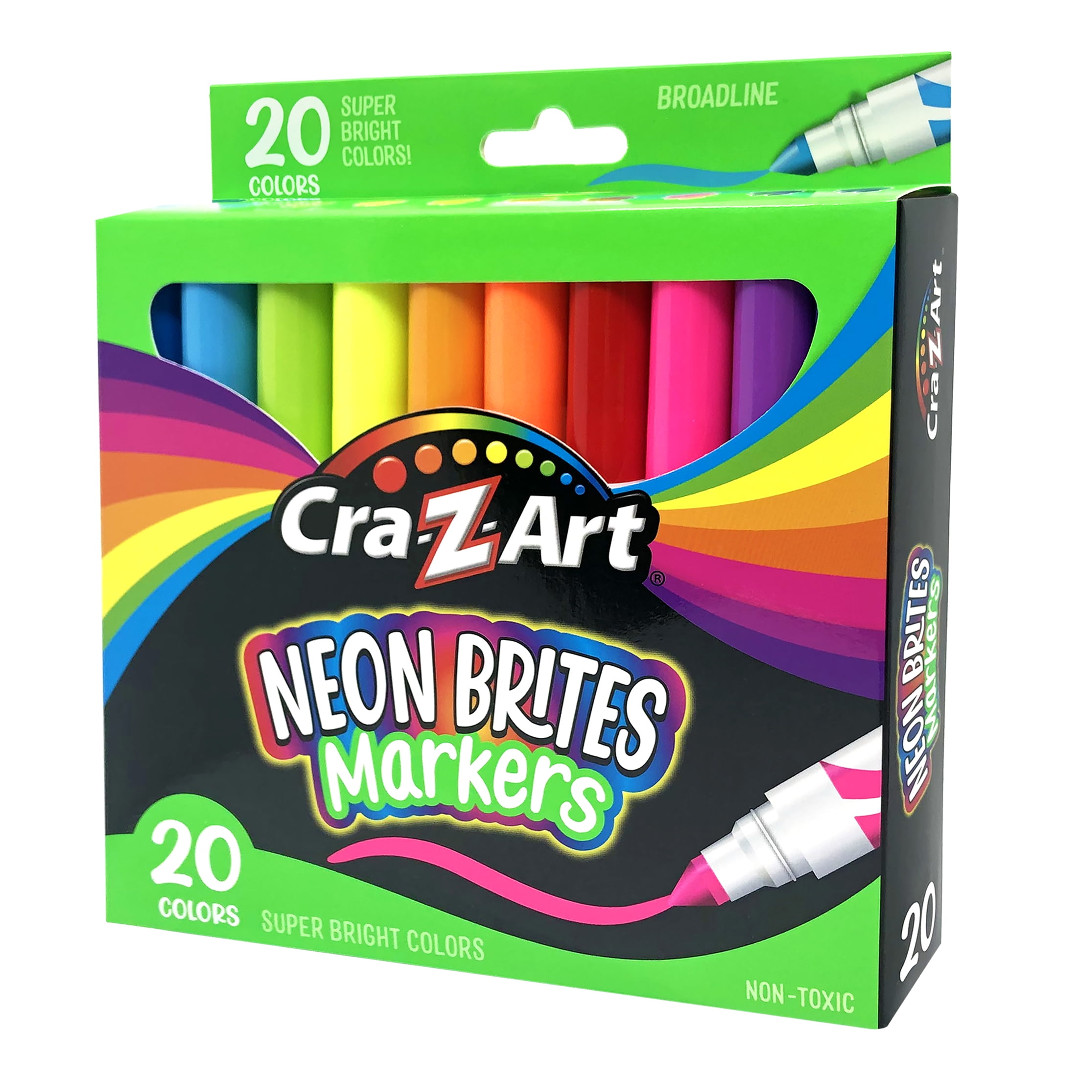 Cra-Z-Art 20 Count Neon Broad Line Marker, Multicolor - Walmart.com