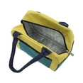 thumbnail image 2 of Unique Bargains 1 Pc Portable Color Matching Thermal Bag for Work 9.06"x5.51"x7.87" Yellow Green, 2 of 5