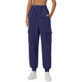 thumbnail image 4 of JJHGVB Baggy Sweatpants Drawstring Pants Women Cotton Sweatpants Comfy Pants Dressy Pants Work Trousers for Women Pants Women Trendy Dark Blue L, 4 of 9