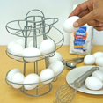thumbnail image 3 of Southern Homewares Egg Skelter Deluxe Modern Spiraling Dispenser Rack Silver, 3 of 7