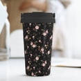 thumbnail image 6 of Logiee Flowers Print Stainless Steel Coffee Tumbler, Travel Coffee Mug, Insulated Coffee Mug with Lid, Spill Proof Coffee Cup, Portable Thermal Mug, 6 of 8