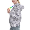 thumbnail image 2 of Salouo Blue Dandelion Pattern Hoodie Sweatshirts for Women, Autumn Pullover Hoodie Workout Sweat Women's Long Sleeve Preppy Sweatshirts-Medium, 2 of 7