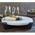 thumbnail image 3 of Creative Brands Table Sugar Round Marble Tray with Mango Wood Stand, 11-Inches, Charcoal, 3 of 4