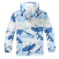 thumbnail image 3 of CPNG Girls and Boys Hooded Jacket Tie Dye Full Zip Rainproof Windproof Windbreaker Coat Kids Lightweight Outdoor Jacket, 3 of 5