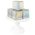 thumbnail image 2 of Koyal Wholesale Iridescent Party Favor Boxes, 3 x 3 x 3 inch, 50 Pack, Holographic Foil Treat Boxes, Gift Tuck Box, 2 of 5