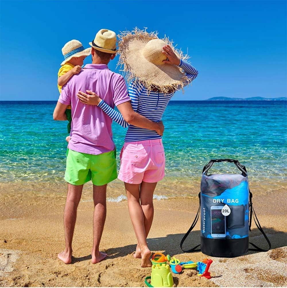 Wiher 10L/20L Waterproof Dry Bag，Dry Storage Bag Backpack with Kayaking, Beach, Rafting, Boating, Hiking, Camping and Fishing (Blue)