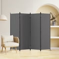 thumbnail image 2 of GOJOOASIS Folding 4 Panel Room Divider Folding Privacy Screen Home Office Dorm,Grey, 2 of 9