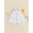 thumbnail image 6 of Girls Summer Cami Tulle Dress Sleeveless Colorful Dot Print A-line Mesh Princess Dress, 6 of 8