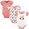Hudson Baby Girl Bodysuits Set, 3-Pack