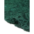 thumbnail image 5 of Unique Bargains Women's V-Neck Party 3/4 Sleeve Lace Ruffle Bodycon Dresses M Dark Green, 5 of 6