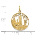 thumbnail image 3 of Real 14kt Yellow Gold NEW YORK Skyline Charm Pendant; for Adults and Teens; for Women and Men, 3 of 3