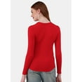 thumbnail image 5 of No Boundaries Ribbed Crewneck Tee with Long Sleeves, 1 or 2-Pack, Women's & Women's Plus XXS-XXL, 5 of 5