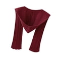 thumbnail image 4 of Abbraccia Hooded Scarf Headgear Neck Warmer Scarf with Hoodie for Women Autumn Men Outdoor Dark Red, 4 of 9