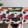 thumbnail image 4 of Long Mouse Pads for Desk,Pioneer Flower Floral Print Pattern Desk Mats on Top Of Desks, Desk Mouse Pad Extra Large with 3mm Non-Slip Base and Stitched Edge for Gaming,Office,Work,Home 47.3"x23.6", 4 of 6