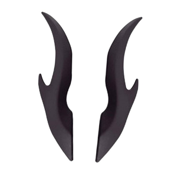 2 pegatinas 3D de cuernos de dragón, fáciles de instalar, regalo de Navidad, calcomanías para automóviles. Negro
