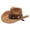 B, variant on Felt Cowboy Hat Wide Brim Flower Embroidered Belt Western Sun Hats Casual Party Beach Jazz Cap for Men Women Unisex