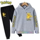 thumbnail image 1 of Conjunto de ropa deportiva de algodón con capucha para niño Y niña, sudadera con capucha de Pokémon Pikachu, pantalones, ropa para 2 peces 4 5 6 7 8 9 10 11 12 13 14 Y qym unisex, 1 of 2