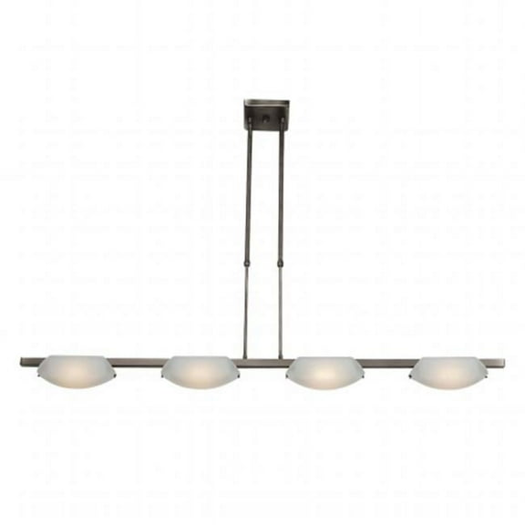 Accesslighting 63958LEDD-MC-FST Nido Frosted Glass SemiFlush or Pendant, Matte Chrome