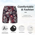 thumbnail image 5 of Lsque Mens Swim Trunks Rose Flowers Pattern - Bathing Suit Compression Liner - Beach Swim Shorts Swimwear - (S-3XL) - Stretch Quick Dry -3X-Large, 5 of 9