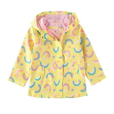 Carters Girls 12-24 Months Water Resistant Rainslicker(Yellow 24 Months)