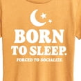 thumbnail image 3 of Instant Message - Born To Sleep - Women's Short Sleeve Graphic T-Shirt, 3 of 7