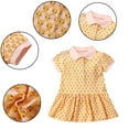 thumbnail image 3 of MXIEZI Toddler Little Girls Dress Printed Dresses Baby Kids Cotton Summer Short Sleeve Sundress for Girls 1-8 Years old, 3 of 9
