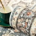 thumbnail image 5 of General Washable Oriental Area Rug - 4ft Round Rugs for Living Room Soft Carpet for Bedroom Waterproof Floral Distressed Indoor Stain Resistant Non-Shedding Floor Carpets (Blue, 4ft-Round), 5 of 12