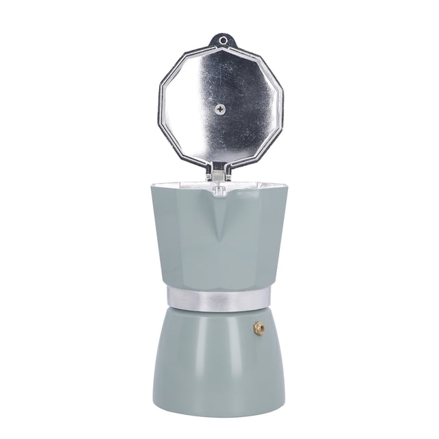 Stovetop Moka Pot, Coffee Maker Comfortable Grip For Office For Home Cyan Blue