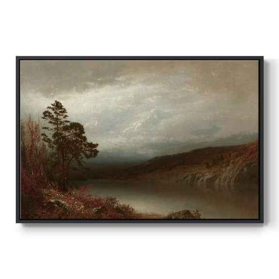 Vintage Landscape-CCCXVIII By Wexford Home Framed in Black Wood Gallery Wrapped Canvas 17 in. x 25 in.
