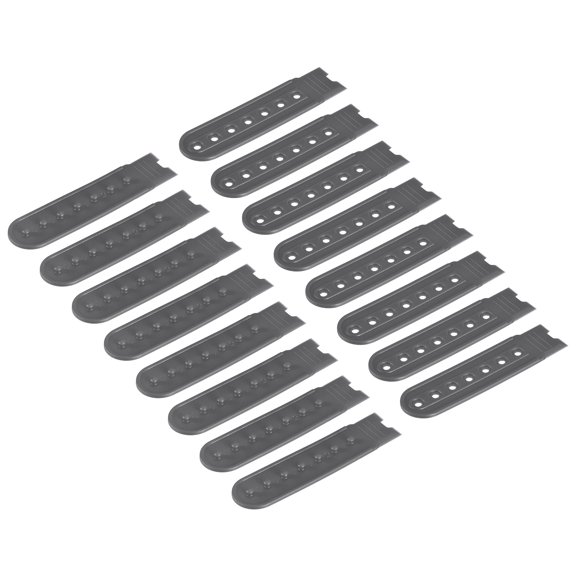 8 Pairs Snapback Strap Cover, 7 Holes Plastic Adjustable Hat Snap Buckle Replacement (Black)