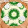 thumbnail image 2 of Green Tie Dye Sunburst Pattern Round Fitted Tablecloth with Elastic Edge,Dining Table Cover Waterproof,Outdoor Round Tablecloth for Camping,Dining,Indoor and Outdoor, 2 of 7