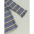 thumbnail image 6 of Bagilaanoe Toddler Baby Girl T-Shirt Casual Stripe Print Long Sleeve Tops 9M 12M 18M 24M 3T 4T Kids Pullovers Fall Clothes, 6 of 8