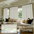 thumbnail image 3 of 120 Inch Curtains 2 Panel Set,Blackout Pleated Hooks Faux Linen Black Out Extra Long Curtains for Living Room,52 Wide by 120 in Length,Off Pearl White, 3 of 16