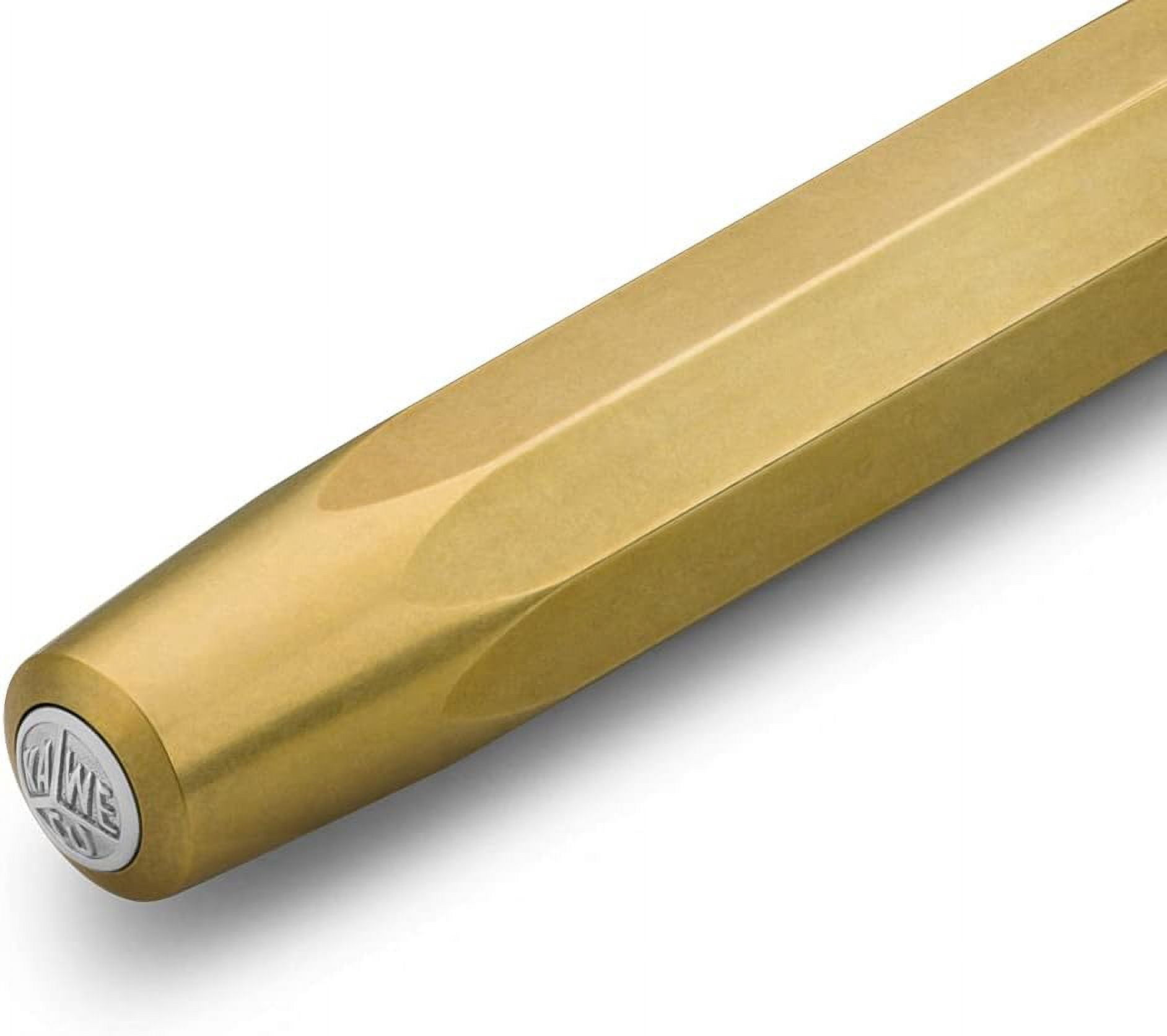 Kaweco Brass Sport Gel/Ballpoint Pen Including 0.7 mm Rollerball Pen Refill for Left Handed and Right-Handed in Classic Design with Ceramic Ball I Gel Rollerball 13.5 cm