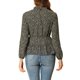 thumbnail image 3 of INSPIRAR CHIC Blusa Casual de Manga Larga con Volantes y Cuello Floral Peplum M Negro, 3 of 7