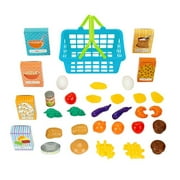 Pretend Food Shopping Basket 35  pieces - New Free Ship